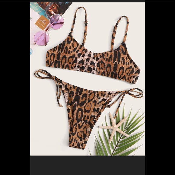 Shein Leopard thong bikini. - Picture 1 of 3